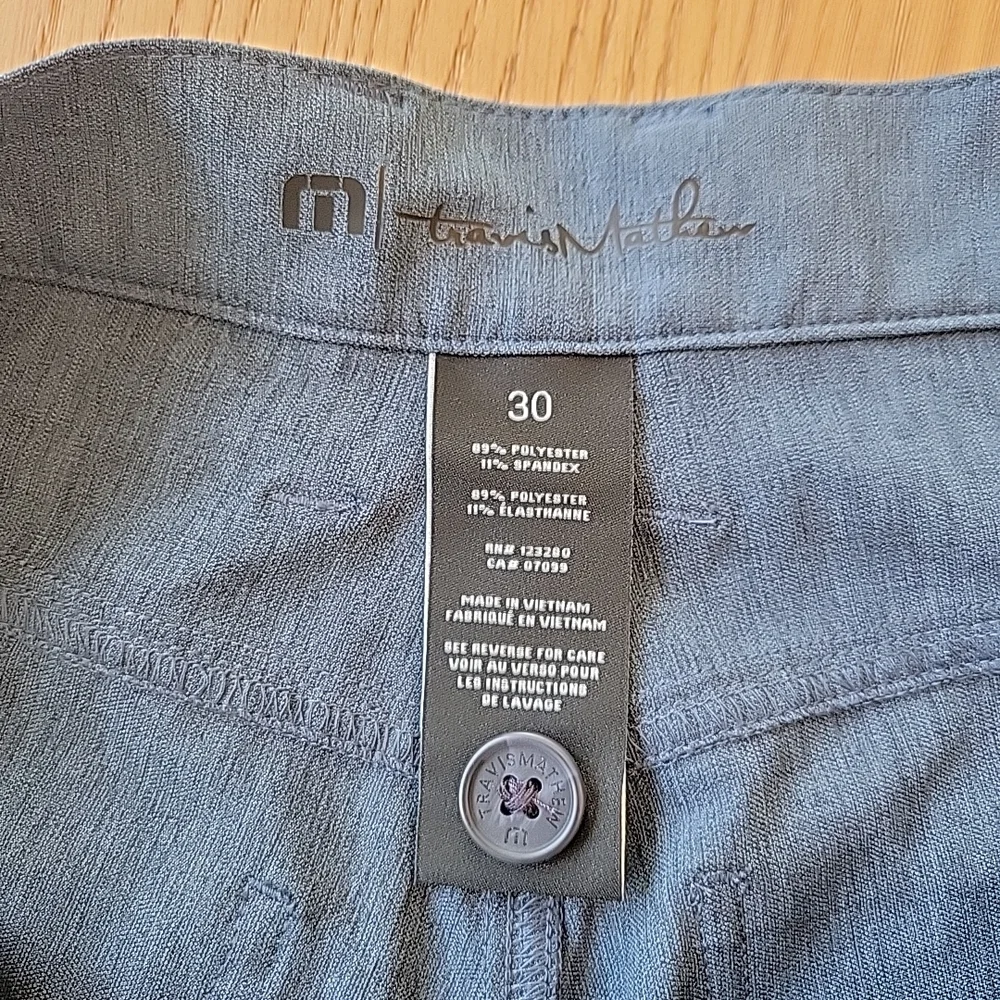 Travis Mathew Pants Men's 30x32‎ Stretch Flat Front Golf Performance Blue Travel